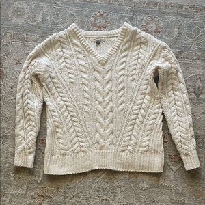 Classic Cable Knit Sweater - Cream